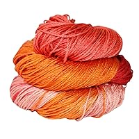 3 Ply 100% Mulberry Silk Lace Weight Yarn | Perfect for Knitting & Crocheting and Weaving | Premium Quality Silk Yarn for Luxurious Creating Projects.(50 Grams – 260 Yards, RED)