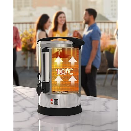 RIEDHOFF 100 Cup Commercial Coffee Maker, [Quick Brewing] [Food Grade Stainless Steel] Large Coffee Urn Perfect For Church, Meeting rooms, Lounges, and Other Large Gatherings-14 L