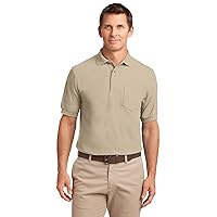 Port Authority Silk Touch Pique Knit Sport Shirt with Pocket K500P Stone