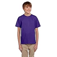Fruit of the Loom HD Cotton Youth Short Sleeve T-Shirt L Retro Heather Purple