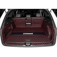 Car Trunk Mat for Tesla for BMW for Mercedes for Volvo for Mazda for Jeep Compatible with Lexus for Porsche for Infiniti for Maserati Dog Mat - Black/Red