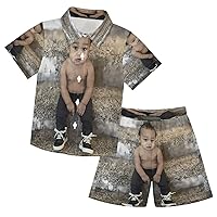 Boy Custom Shirt Set 3-10 Years Old Boy Custom Short Outfit Set,Boy Custom Button Down Shirt and Shorts Set
