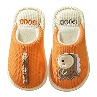 Cute Animal House Slippers for Kids Toddlers Dinosaur Indoor Slippers Warm Shoes Fuzzy Boys Girls Home Slippers