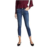 7 For All Mankind Womens Asymmetrical Skinny Fit Jeans, Blue, 27