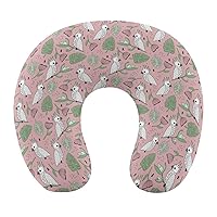 Tropical Cockatoo Neck Pillow Washable U Shape Head Neck Support Portable Pillow for Home Office Travel