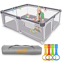 Baby Playpen 71”×59”, Extra Large Play Pen Playard for Babies and Toddlers Indoor & Outdoor Safety Yard Area, Kid Sturdy Center Fence with Soft Breathable Mesh, Playpen