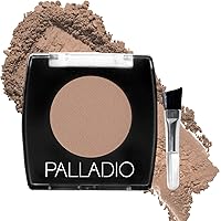 Palladio Brow Powder for Eyebrows, Soft and Natural Eyebrow Powder with Jojoba Oil & Shea Butter, Helps Enhance & Define Brows, Compact Size for Purse or Travel, Includes Applicator Brush, Taupe