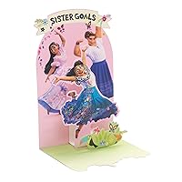 Disney Encanto Birthday Card for Sister - Pop-Up Mirabel, Isabela & Luisa Design