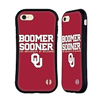 Head Case Designs Officially Licensed University of Oklahoma OU Boomer Sooner Hybrid Case Compatible with Apple iPhone 7/8 / SE 2020 & 2022