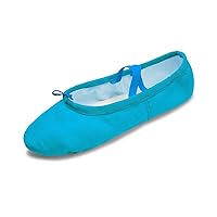 L-RUN Womens Classic Canvas Ballet Shoes Practise Dancing Yoga Shoes Blue 9.5 M US