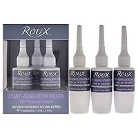 Roux Collagen Leave in Treatment, Anti Aging Ampolletas 07 Anti-Aging Extra Volume Formula, 3 Count, 5 Fl Oz Each