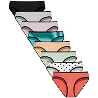 Finihen Girls Cotton Bikini Panties For Teens Hipster Briefs Toddler Underwear Comfortable Multipacks