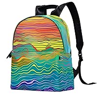 Travel Backpack for Men,Backpack for Women,Colorful Stripes Texture,Backpack