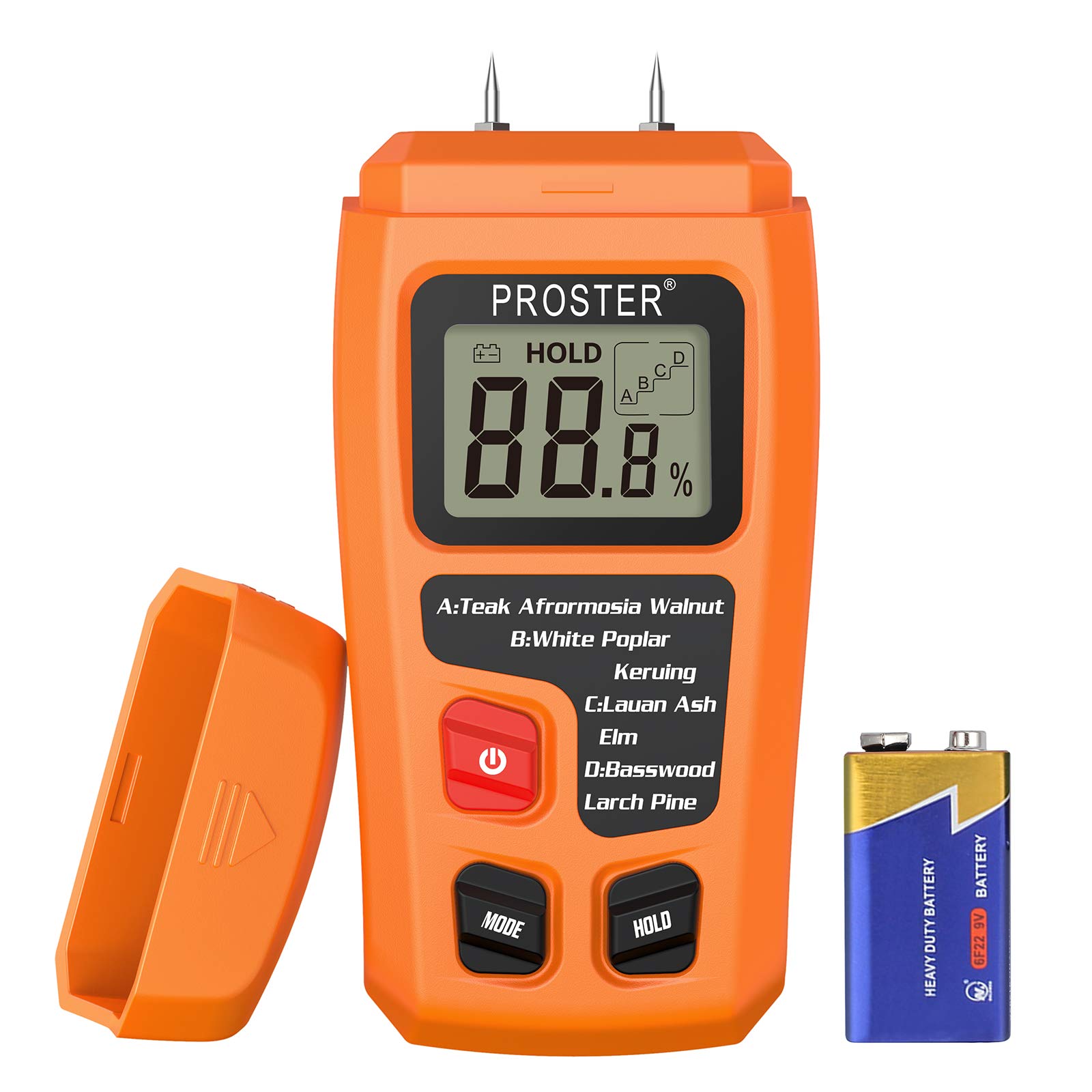 40% Moisture Humidity Meter Damp Detector Tester Digital 4 Pin LCD Wood 5% 
