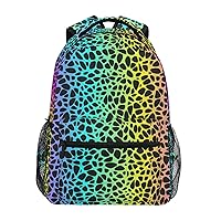 ALAZA Rainbow Leopard Travel Laptop Backpack Durable College School Backpack