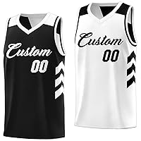 Custom Basketball Jersey - Reversible Sports Vest Add Any Team Name Number Personalized Jersey for Men/Youth