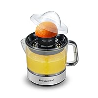 Elite Gourmet ETS623 BPA-Free Electric Citrus Juicer, Compact, Large Volume, Pulp Control, Oranges, Lemons, Limes, Grapefruits with Easy Pour Spout, 24oz, Black/Stainless Steel