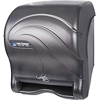 San Jamar Oceans Smart Essence Paper Towel Dispenser Fits Universal Core Sizes for Bathroom, Plastic, 10 X 14.75 X 12.50 Inches, Black Pearl