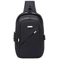 Crossbody Sling Backpacks Sling Bag for Men Women, Shoulder Backpack Chest Bags with USB Charger Port