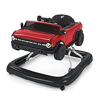 Bright Starts Ford Bronco 4-in-1 Red Baby Activity Center & Push Walker with Removable Interactive Steering Wheel -Toy, 6 Months and up