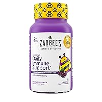 Zarbee's Elderberry Gummies for Kids with Vitamin C; Zinc & Elderberry; Daily Childrens Immune Support Vitamins Gummy for Children Ages 2 and Up; Natural Berry Flavor; 21 Count