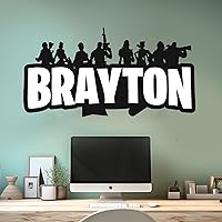 Wall Decor Famous Game Custom Name I Nursery Wall Decal for Boy Room Decorations I Wall Sticker for Bedroom I Multiple Options for Customization (Wide 30