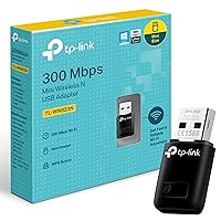 TP-Link TL-WN823N N300 Mini USB Wireless WiFi network Adapter for pc, Ideal for Raspberry Pi,Black