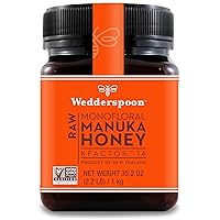 Wedderspoon Raw Premium Manuka Honey, KFactor 16, 35.2 Oz, Unpasteurized, Genuine New Zealand Honey, Traceable From Our Hives To Your Home