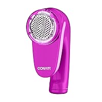 Conair Fabric Shaver and Lint Remover, Battery Operated Portable Fabric Shaver, Pink