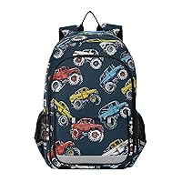 ALAZA Monster Trucks Comic Style Laptop Backpack Purse for Women Men Travel Bag Casual Daypack with Compartment & Multiple Pockets