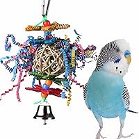 SB541 Crinkle Crinkle Little Star Bird Toy - Small Bird Size, Parrotlets, Cockatiels, Lovebirds - Foraging & Chew Toy - Stimulating Bird Toy for Enrichment - 6