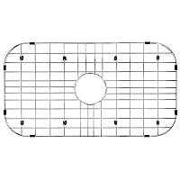Sink Grid Sink Protectors, Kitchen Sink Grid Centered Drain with Corner Radius, Stainless Steel Sink Rack 26” X 14.1”
