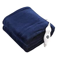 Tefici Electric Heated Blanket Throw, Super Cozy Soft 2-Layer Flannel 50