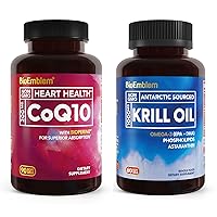 BioEmblem Antarctic Krill Oil Supplement and CoQ10 with BioPerine