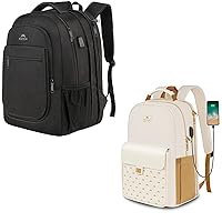 Travel Backpack for Men, Expandable Laptop Backpack with USB Charging Port, Large Anti Theft Business Computer Bag . Computer Backpack for Women, Large Anti Theft TSA 17 Inch Laptop Backpack with USB