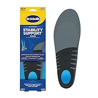 Dr. Scholl's® Stability Support Insoles, Flat Feet & Overpronation Low Arch Support, Improves Balance & Stability, Motion Control, Trim Inserts to Fit Shoes, Men's Size 8-14
