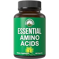 All 9 Essential Amino Acids Supplement. Capsules With 3x More Leucine For Muscle Recovery, Growth. EAA Supplement Better Than BCAA / BCAAS Branched Chain Aminos Acid. USA Tested EAAs Men + Women