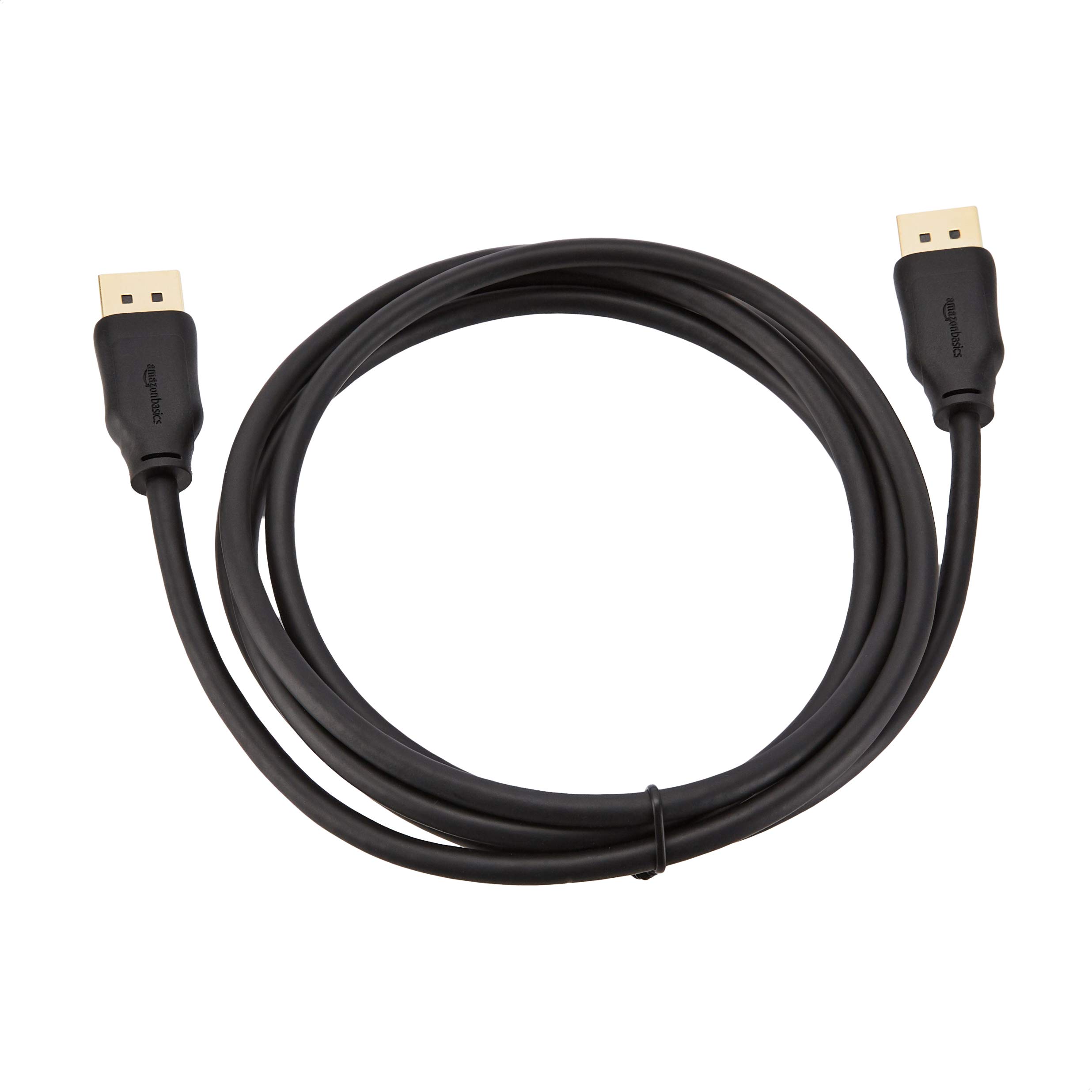 Amazon Basics DisplayPort to DisplayPort HD Display Cable - 6 Feet, 52 Count, Black