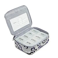 Women's Cotton Travel Pill Organizer, Tranquil Medallion - Recycled Cotton, One Size