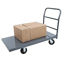 BISupply Platform Truck Industrial Flat Dolly Cart with Wheels - Heavy Duty 24 x 48 Cart - 2000lb Capacity Flatbed Hand Truck 1 Pack