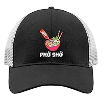 Pho Sho Hot Funny Vietnamese Noodle Cap Womans hat AllBlack dad Hats for Men Gifts for Mom Golf Caps