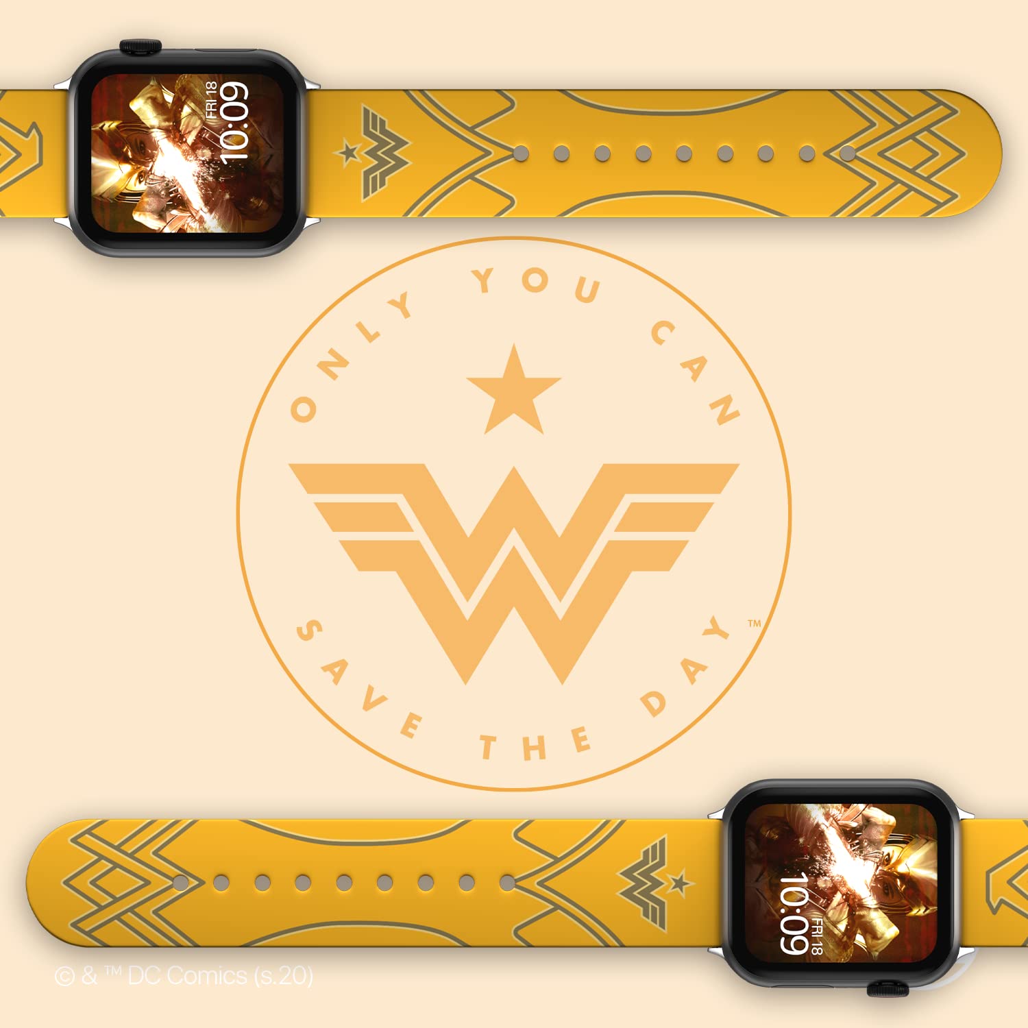 DC Comics - Wonder Woman 1984 Smartwatch Band – Officially Licensed, Compatible with Every Size & Series of Apple Watch (watch not included)