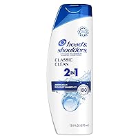 Head and Shoulders 2 in 1 Dandruff Shampoo and Conditioner, Anti-Dandruff Treatment, Classic Clean for Daily Use, Paraben Free, 12.5 oz