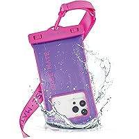 Case-Mate IP68 Waterproof Phone Pouch - Travel Beach Cruise Ship Essentials - Floating Waterproof Phone Case with Crossbody Lanyard for iPhone 15 Pro Max/ 14 Pro Max/ 13 Pro Max/ S24 - Purple Paradise