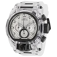 Invicta Men's Bolt Stainless Steel Quartz Watch with Silicone Strap, Black, Transparent, 34 (Model: 25609, 29995)