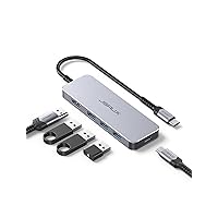 USB C Hub, JSAUX Type C MacBook Pro Multiport Adapter, 5 in 1 Thunderbolt 3 Docking Station with 4K HDMI Adapter, 100W Power Delivery, 3 USB 3.0 5Gbps for MacBook Air 2020/iPad pro/Type C Devices