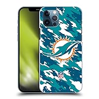Head Case Designs Official NFL Camou Miami Dolphins Logo Hard Back Mobile Phone Case Compatible with Apple iPhone 12 / iPhone 12 Pro