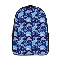 Funny Cartoon Dinosaurs 16 Inch Backpack Adjustable Strap Daypack Double Shoulder Backpack Business Laptop Backpack for Hiking Travel