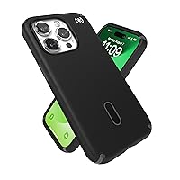 Speck iPhone 15 Pro Case - ClickLock No-Slip Interlock, Built for MagSafe, Drop Protection - Scratch Resistant, Soft Touch, 6.1 Inch Phone Case - Presidio2 Pro Black/Slate Grey/White