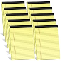 5x8 Inch Legal Pads - 10 Pack Yellow Legal Pad 5 x 8, 30 Sheets Small Note Pads, Notepads College Ruled, Friendly Yellow Paper Writing Pad - Ideal for Office, School or Home Use